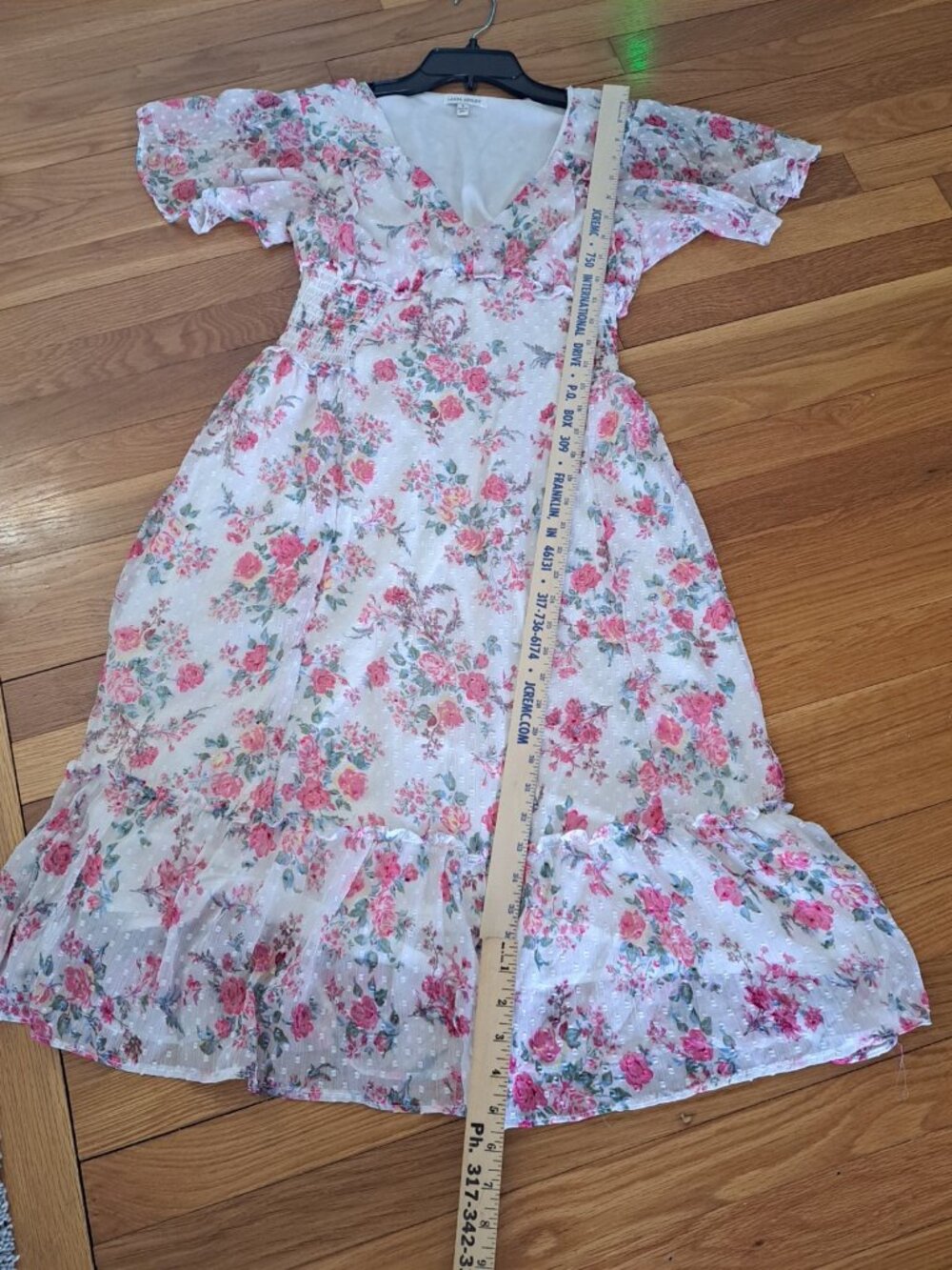 Vintage Laura Ashley Women's Small Knee Length Floral Dress Swiss Dot Baby Doll - Picture 9 of 11